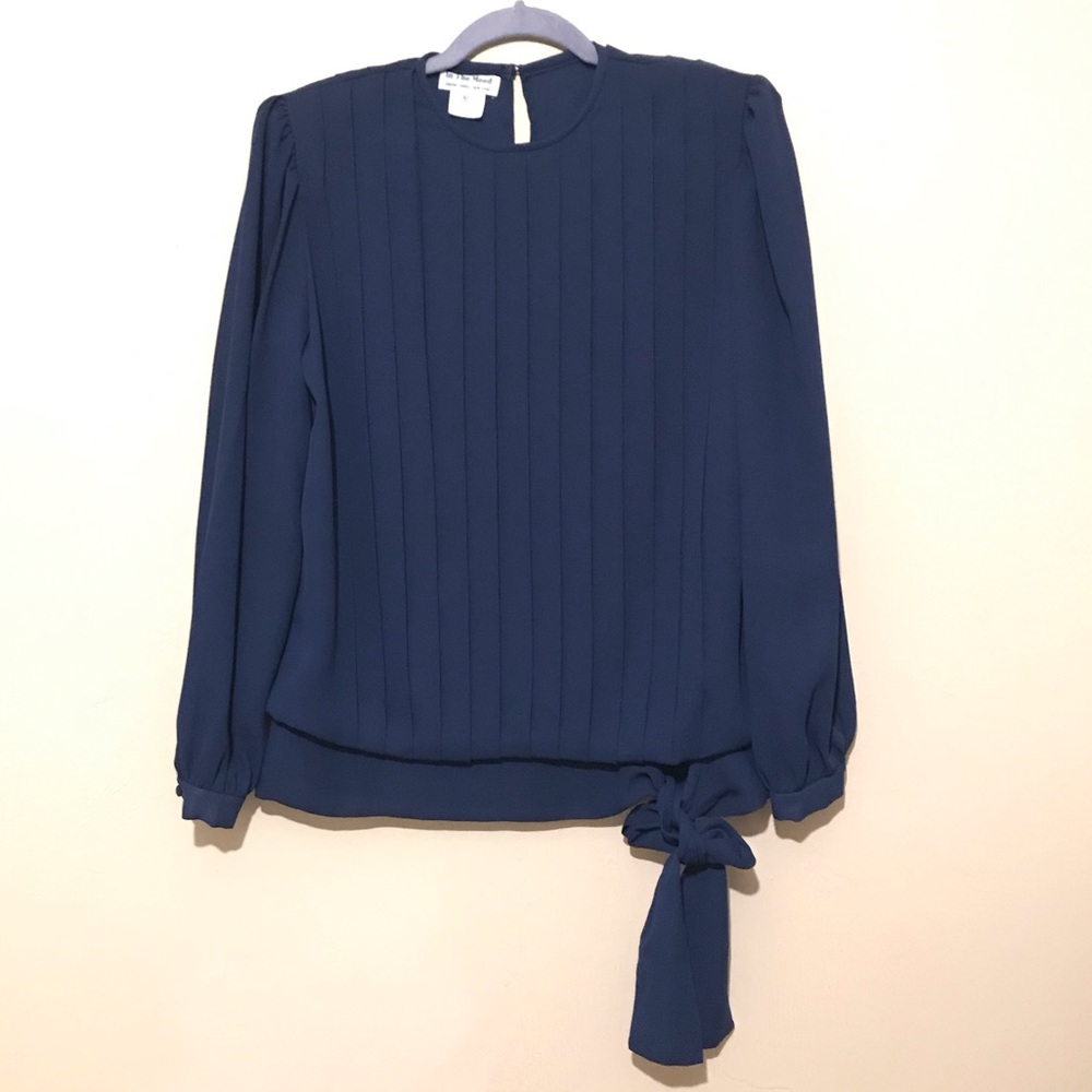2 for $10 Navy Blue In the Mood vintage Blouse